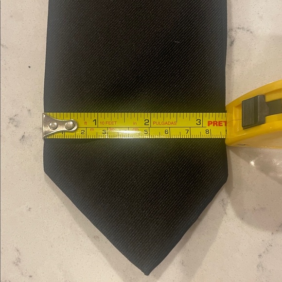 Polo by Ralph Lauren Classic Black Men's Tie handmade in Italy 100% silk - Picture 5 of 5
